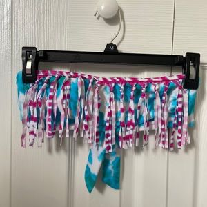 Tie dye bandeau bikini top